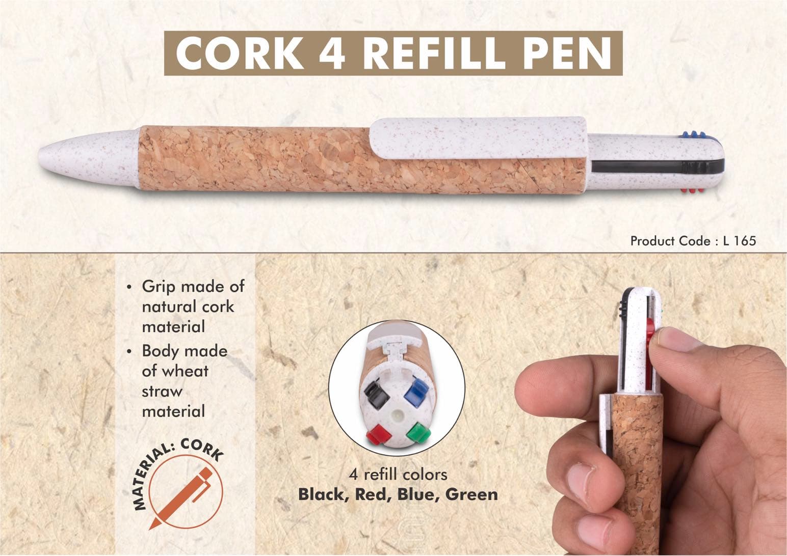Cork 4 refill pen