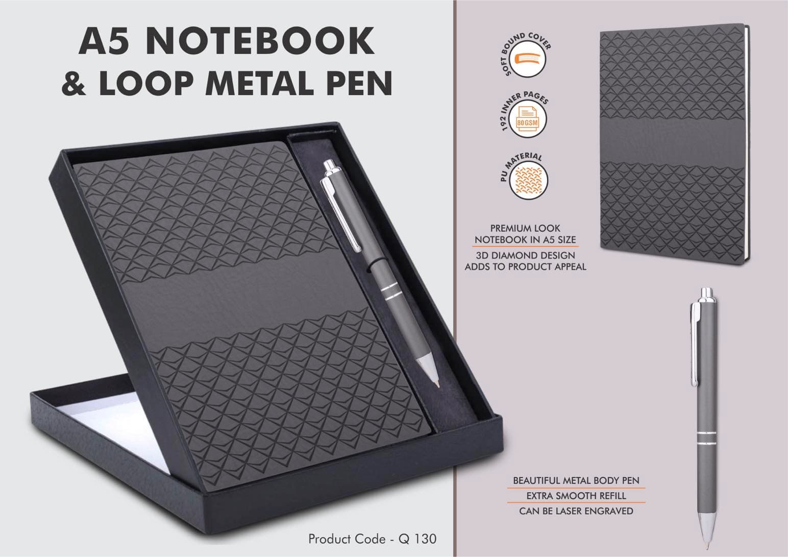 Dune Notebook Gift set: A5 Dune Notebook With Pen