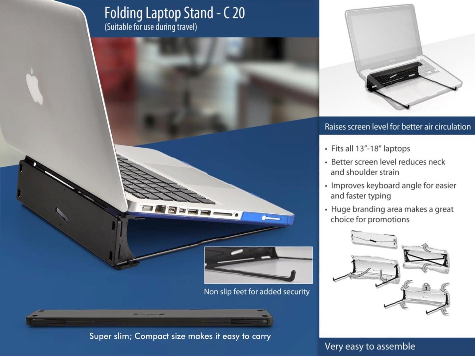 Folding laptop stand (suitable for travelling)