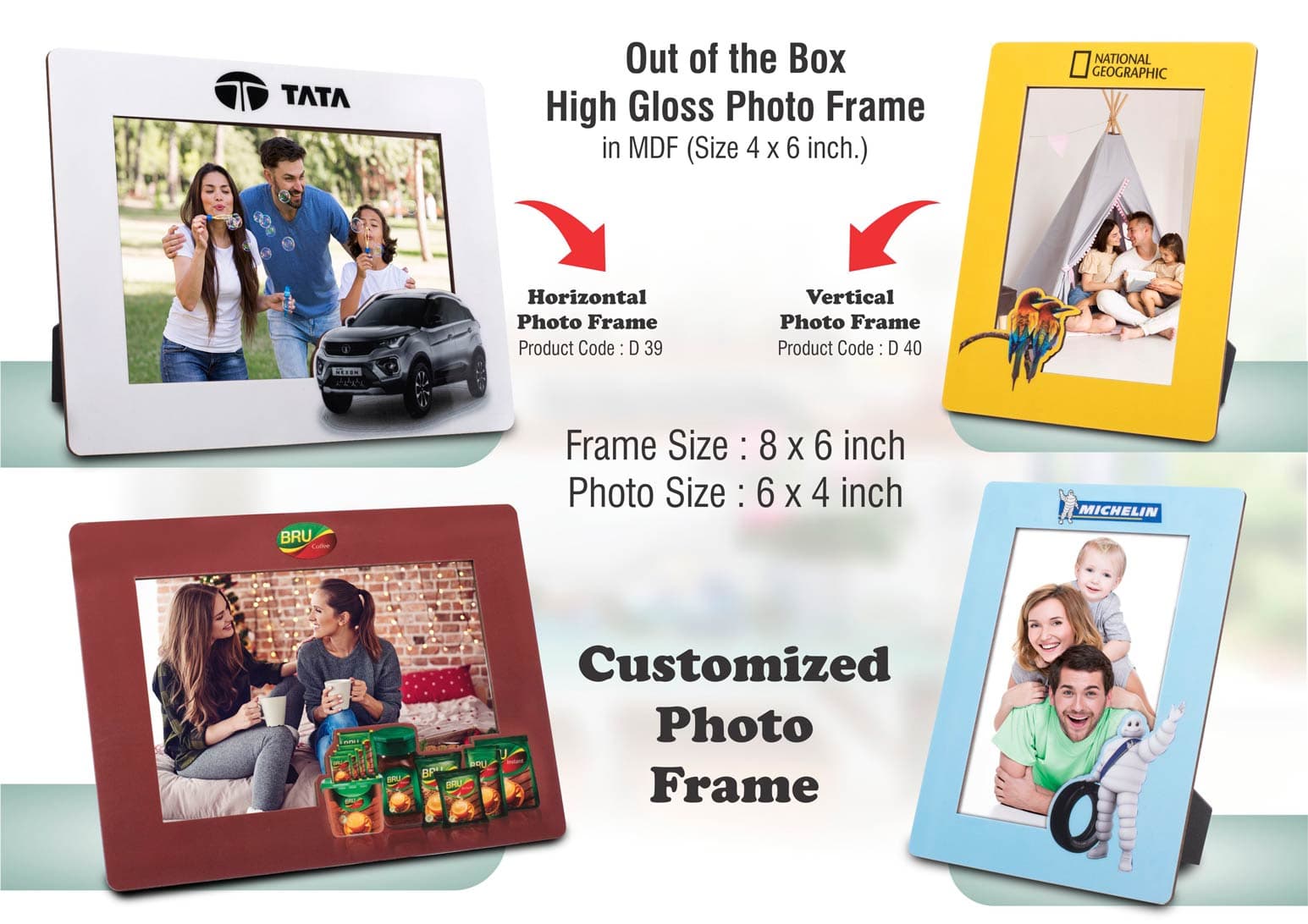 Out of the box High Gloss Photo Frame in MDF