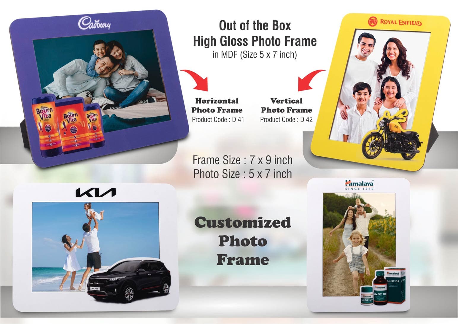Out of the box High Gloss Photo Frame in MDF
