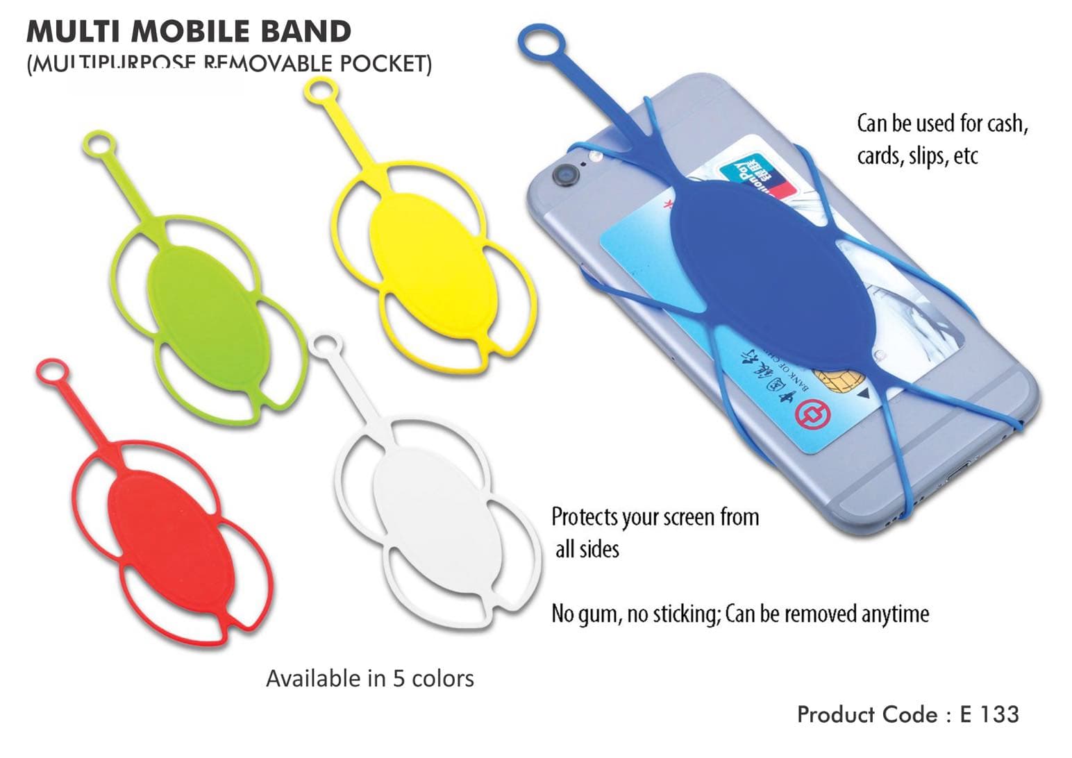 Multi Mobile band (multipurpose removable pocket)