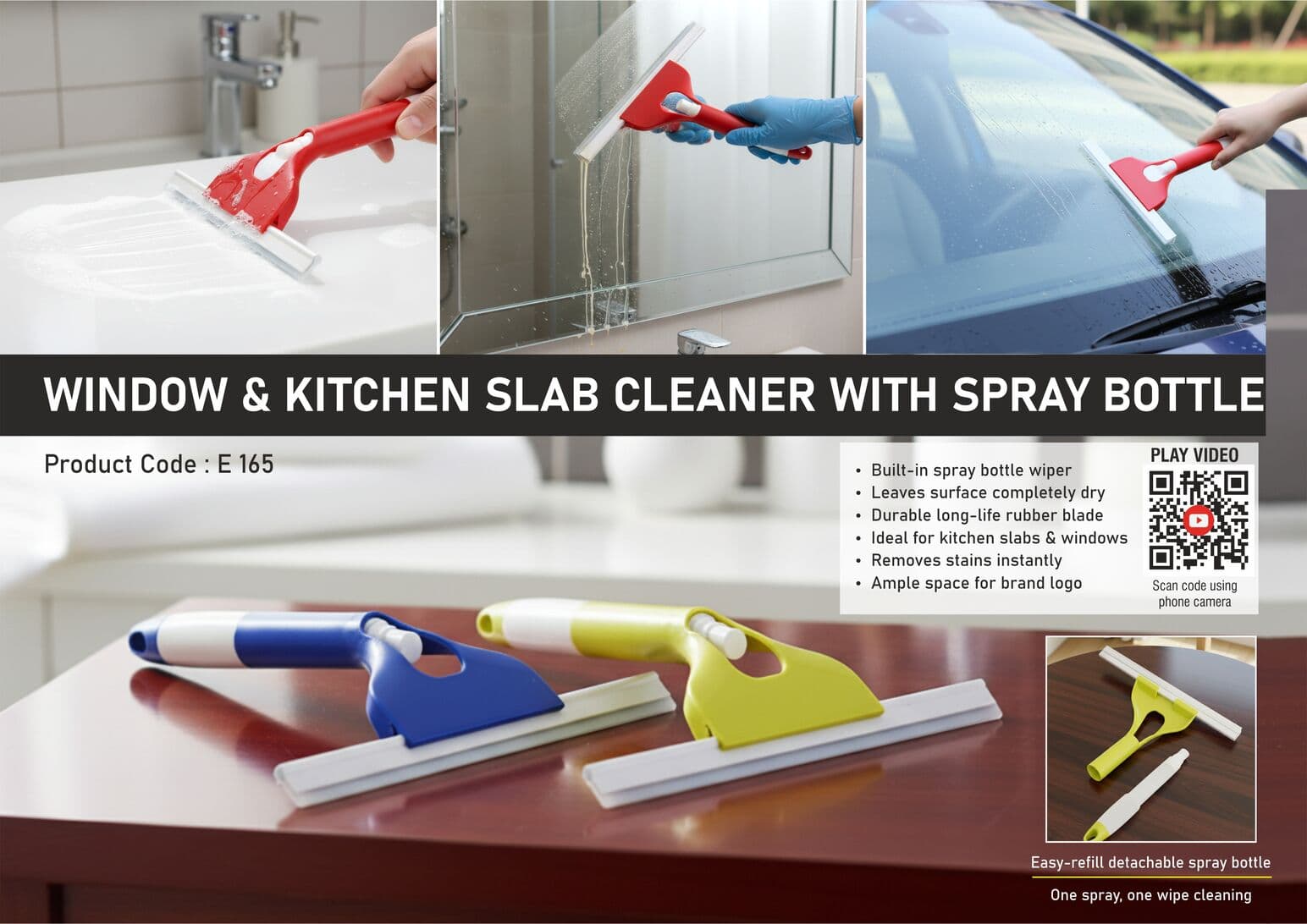 Window & Kitchen slab cleaner with spray bottle
