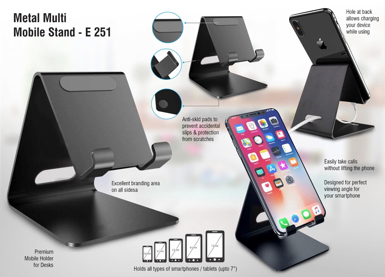 Metal universal mobile stand