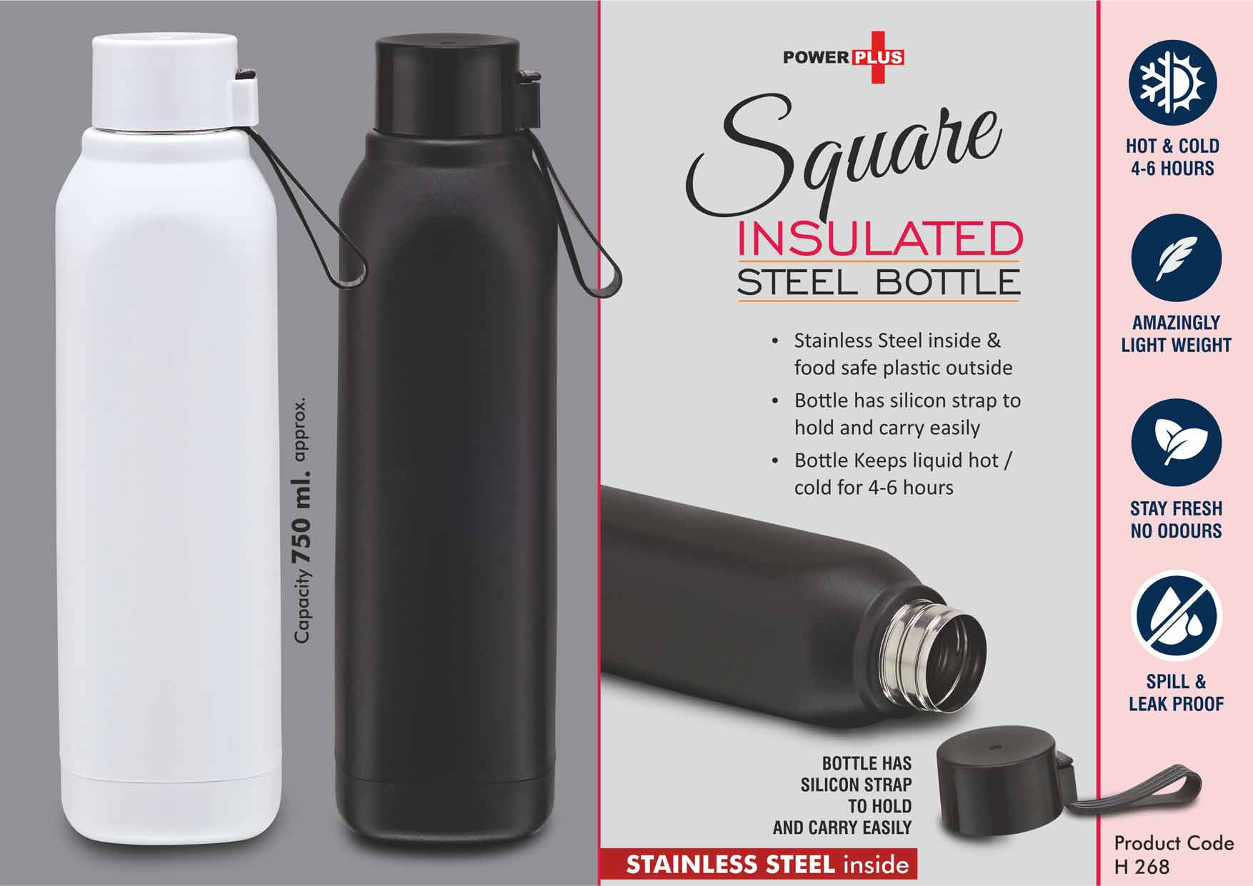 Square: Insulated Steel Bottle