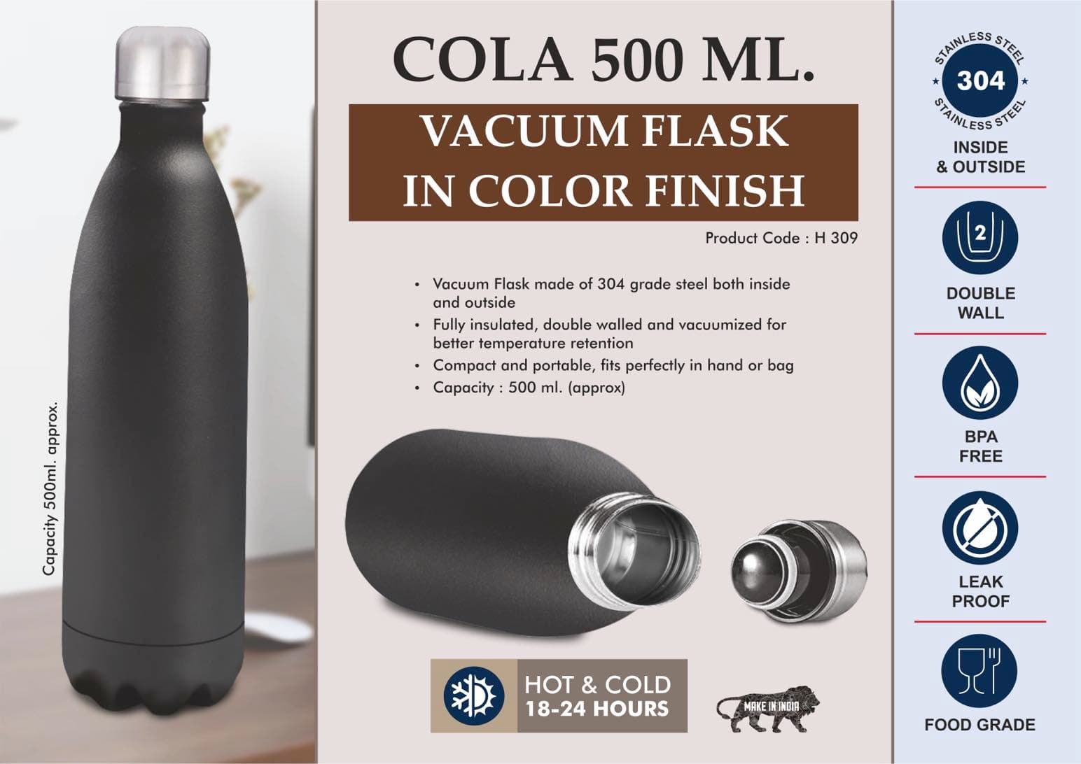 Cola 500 ml Vacuum flask in Color Finish