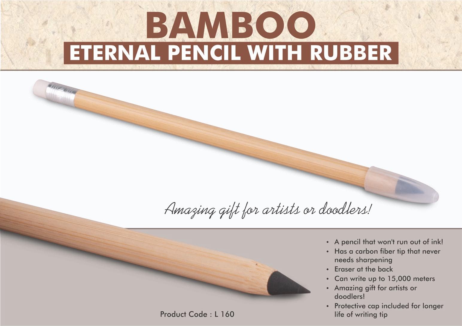 Bamboo Eternal pencil with rubber