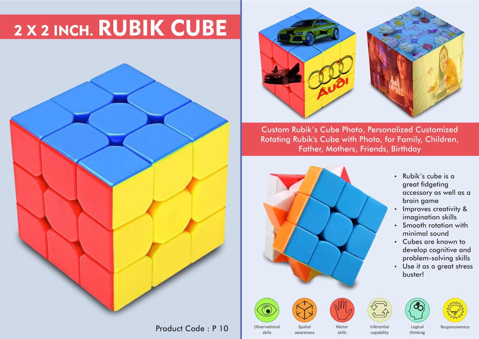 2 x 2 inch Rubik Cube