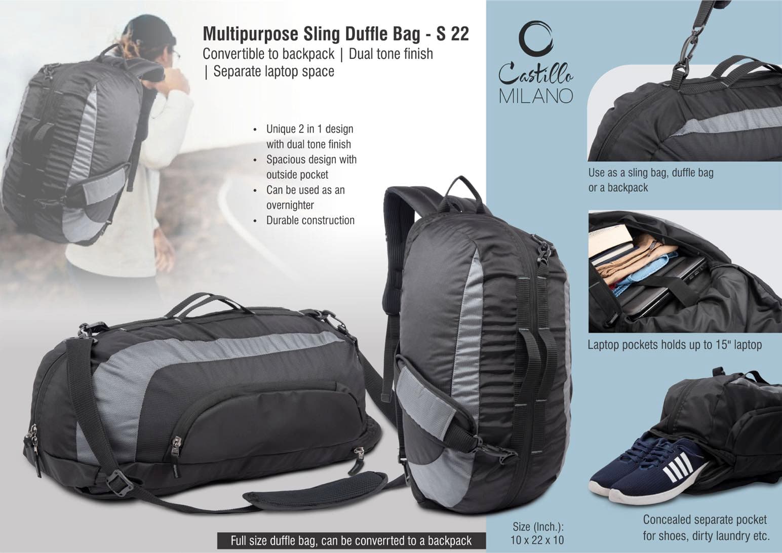Multipurpose Sling Duffle Bag