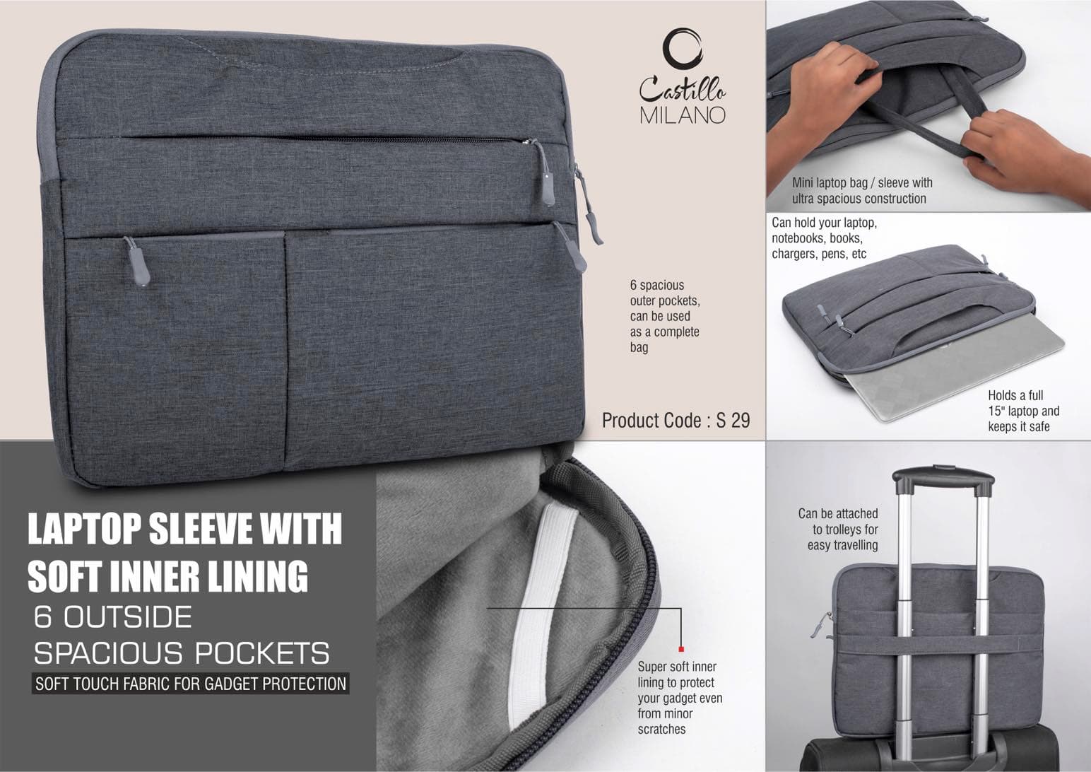 Laptop Sleeve with Soft inner lining