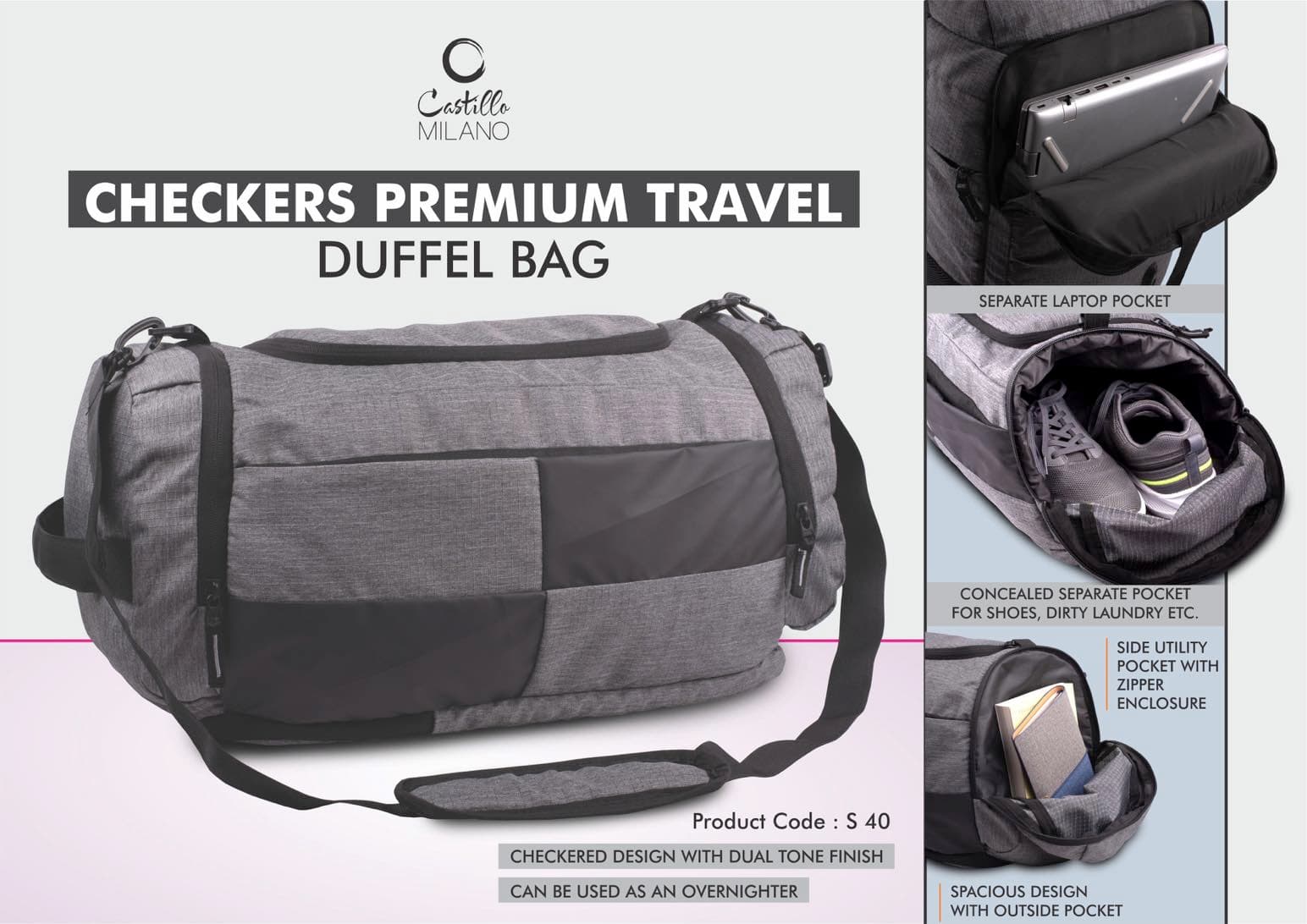 Checkers Premium Travel Duffel bag
