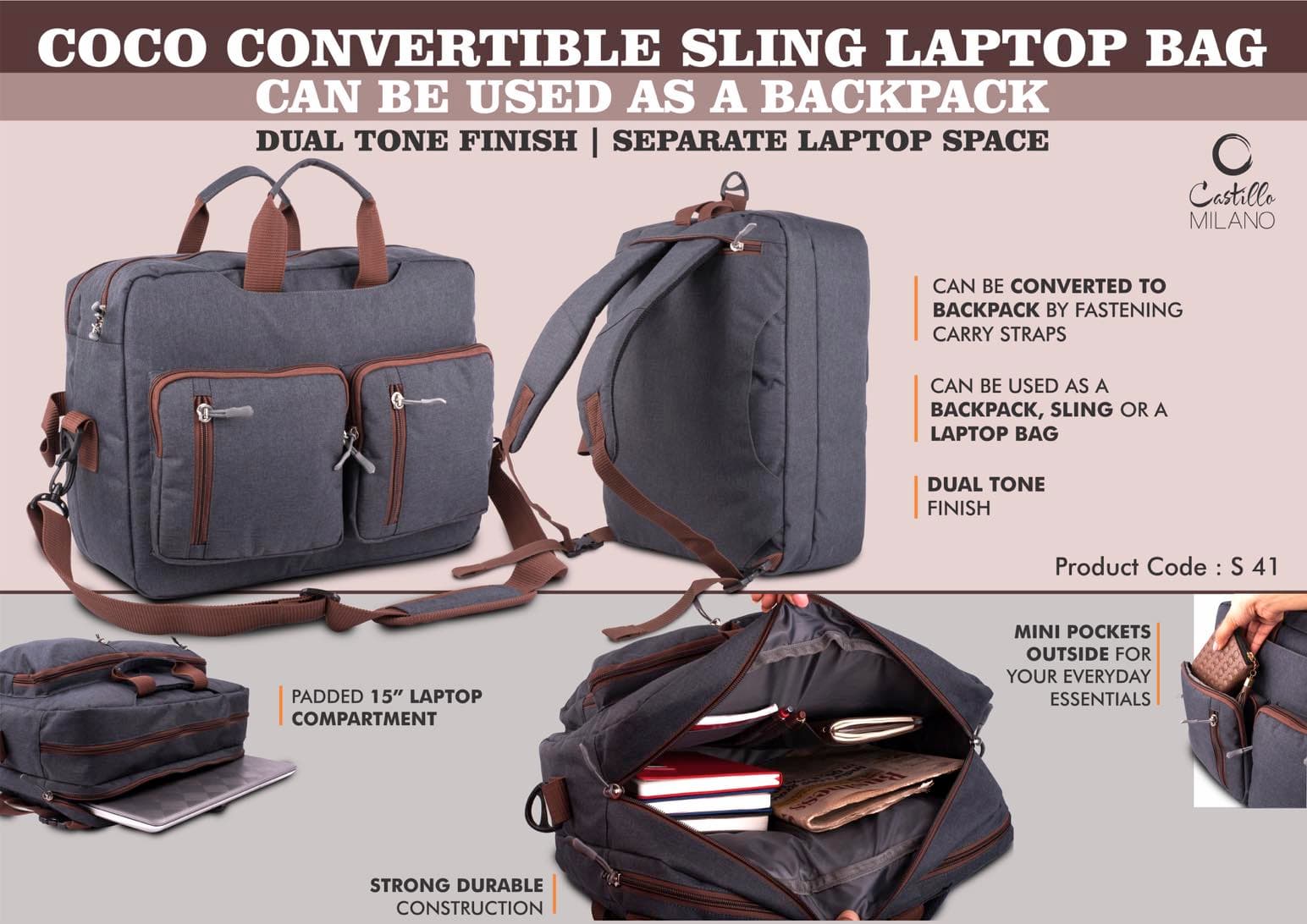 Coco Convertible Sling Laptop Bag