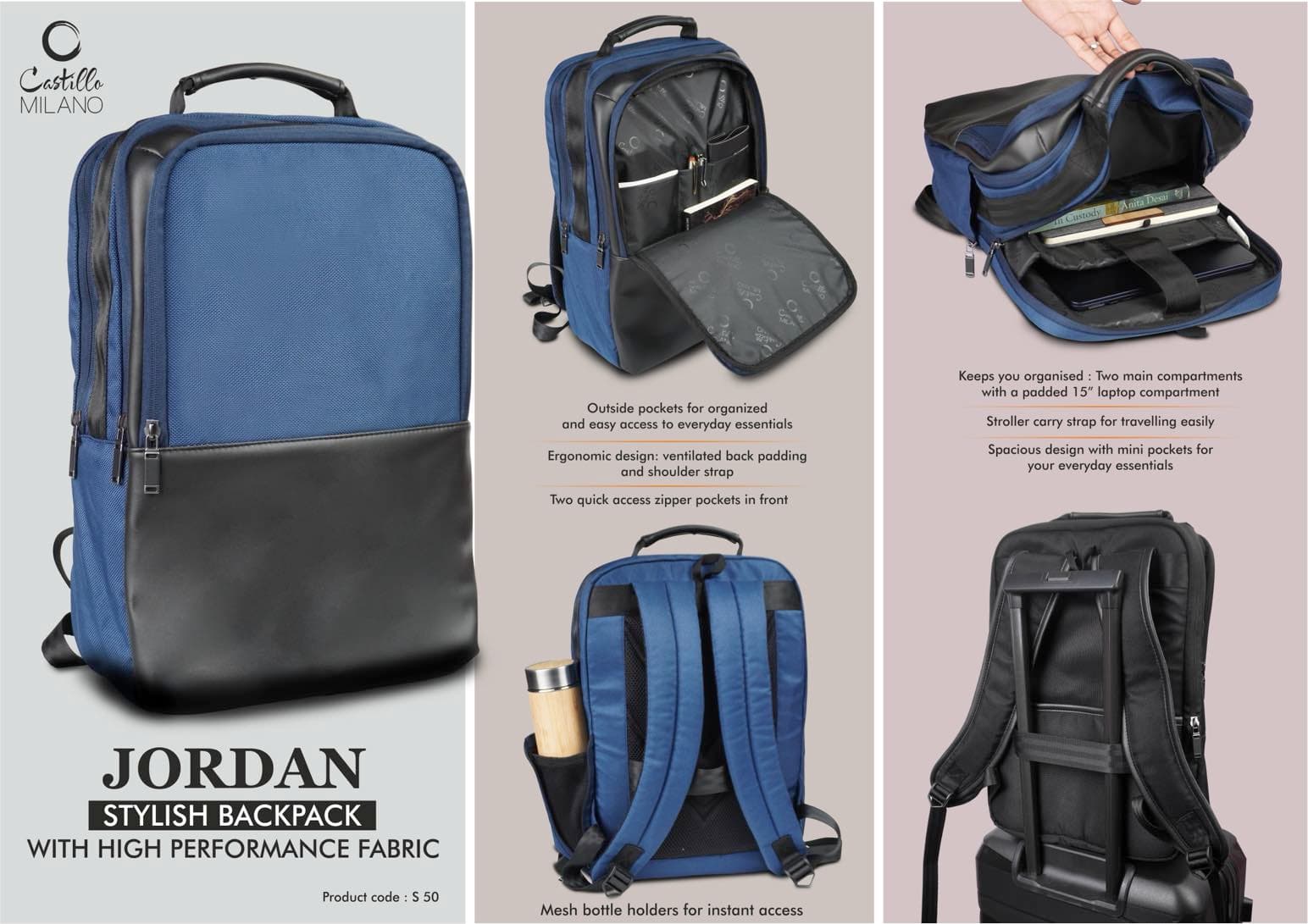 Jordan: Stylish Backpack bag with high performance fabric