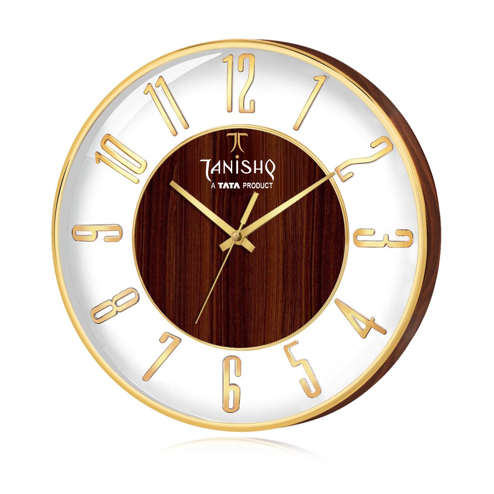 Clear back wall clock with Shiny numbers