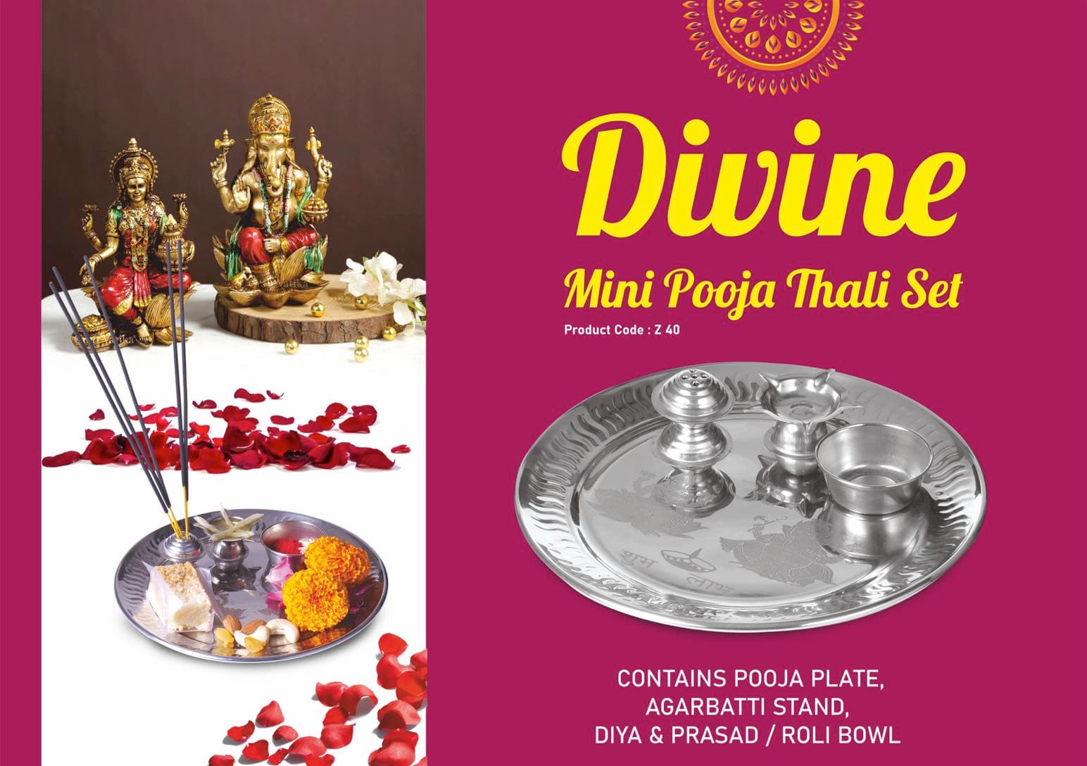 Divine Mini Pooja Thali set