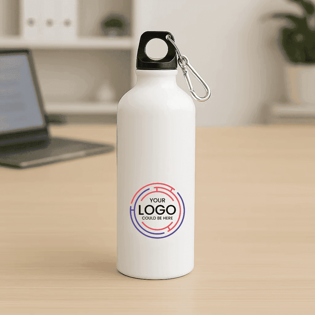 Personalized Sipper Aluminum Bottle 750 ml Capacity - White